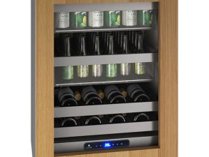 U-Line UHBD524-IG01A 24" Dual Zone Beverage Center with Reversible Hinge - Custom Panel