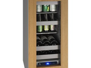 U-Line UHBV515-IG01A 15" Beverage Center Integrated Frame 5 Class Series - Reversible Hinge - Custom Panel