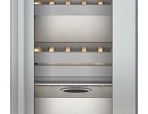 Liebherr MW1800 Monolith 18" Dual Zone Wine Cooler with Glass Door and 9 Shelves - Right Hinge - Custom Panel
