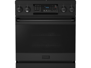 Thor Kitchen RSG30B Gordon Ramsay 30" Gas Range with Tilt Panel Touch Control - Natural Gas - Matte Black