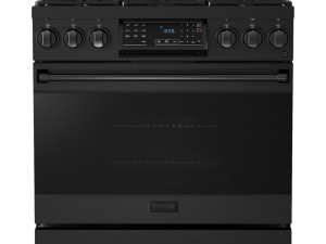 Thor Kitchen RSG36BLP Gordon Ramsay 36" Gas Range with Tilt Panel Touch Control - Liquid Propane - Matte Black
