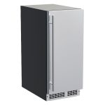 Marvel MRNP215SS01A 15" Nugget Ice Machine with Solid Door and Pump - Reversible Hinge - Stainless Steel