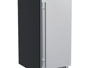 Marvel MRNP215SS01A 15" Nugget Ice Machine with Solid Door and Pump - Reversible Hinge - Stainless Steel