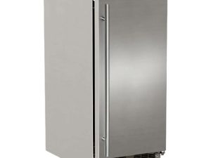 Marvel MONP215SS01A 15" Outdoor Nugget Ice Machine with Solid Door and Pump - Reversible Hinge - Stainless Steel