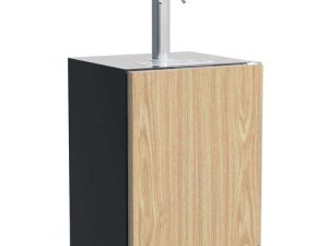 Marvel MLKR224ISB1A 24" Built In Dispenser with Twin Beer and Beverage Tap - Reversible Door - Custom Panel
