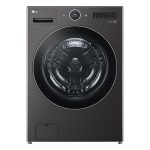 LG WM6998HBA 27" Washer and Dryer Combo 5.0 cu. ft. with Inverter HeatPump Technology - Black Steel