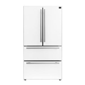 Forno FFRBI182036WHT Moena 36" French Door Refrigerator with Ice Maker 19.2 cu. ft. - White