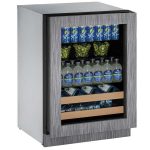 U-Line U-2224BEVINT-00B 24" Beverage Center 2000 Series - Reversible Hinge - Integrated Frame