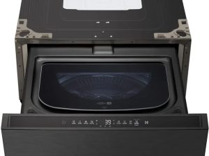 LG WD405CB Signature Series 29" SideKick Pedestal Washer with TwinWash 1 cu. Ft. - Brushed Black Steel
