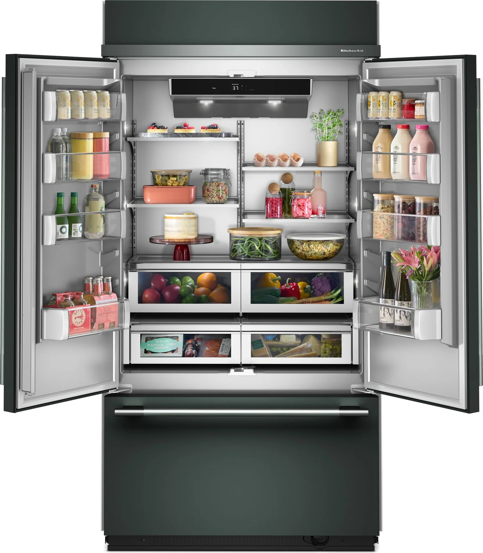 KitchenAid KBFN542SJP 42" Built-In French Door Bottom Mount Refrigerator with Platinum Interior 24.2 Cu. Ft. - Juniper KitchenAid KBFN542SJP 42" Built-In French Door Bottom Mount Refrigerator with Platinum Interior 24.2 Cu. Ft. - Juniper - Image 2