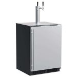 Marvel MLKR224SSB1A 24" Built In Dispenser with Twin Beer and Beverage Tap - Reversible Door - Stainless Steel