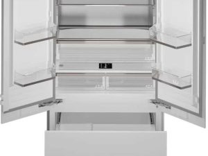 Bertazzoni REF36FDBZPNV24 36" Professional Series 19.6 cu ft Built-In French Door refrigerator with Ice Maker and Internal Water Dispenser - Custom Panel