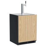 Marvel MLKR224ISA1A 24" Built In Dispenser with Single Beer and Beverage Tap - Reversible Door - Custom Panel