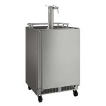 Marvel MOKR224SSC1A 24" Mobile Outdoor Dispenser with Single Wine and Beverage Tap - Reversible Door - Stainless Steel