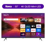 Roku Smart TV 2025  55-Inch Plus Series, 4K QLED Mini-LED TV  Roku TV with Enhanced Voice Remote