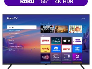 Roku Smart TV 2025  55-Inch Select Series, 4K HDR TV  Roku TV with Enhanced Voice Remote