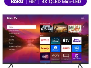 Roku Smart TV 2025  65-Inch Plus Series, 4K QLED Mini-LED TV  Roku TV with Enhanced Voice Remote