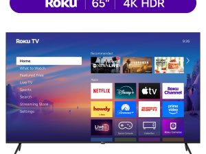 Roku Smart TV 2025  65-Inch Select Series, 4K HDR TV  Roku TV with Enhanced Voice Remote