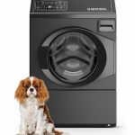 Speed Queen FF7012BN 27" Front Load Washer 3.5 cu. ft. with Sanitize and Pet Plus - Right Hinge - Matte Black
