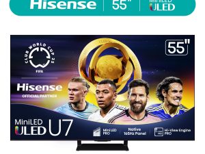 Restored Hisense 55" Class U7 Series Mini-LED ULED 4K UHD Google Smart TV (55U75QG, 2025 Model) - QLED, Native 165Hz, Dolby Vision IQ, Dolby Atmos, Full Array Local Dimming, Game Mode Ultra