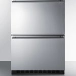 Summit ADFD243 24" Indoor and Outdoor 2-Drawer Freezer with Professional Handle - Stainless Steel
