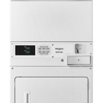 Whirlpool CESP2958JQ 27" Commercial Stacked Dual Electric Dryers with Factory-Installed Coin Drop and Coin Box - 7.4 cu. ft. each dryer - White