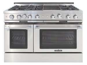 Capital CGSR484B2L Grand Chef 48" Gas Range with 6 Open Burners and 12" Grill - Liquid Propane - Stainless Steel