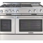 Capital CGSR484BGL Grand Chef 48" Gas Range with 4 Open Burners and 12" Grill and 12" Griddle - Liquid Propane - Stainless Steel