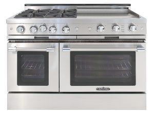 Capital CGSR484GGL Grand Chef 48" Gas Range with 4 Open Burners and 24" Griddle - Liquid Propane - Stainless Steel