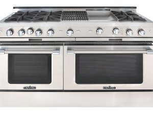 Capital CGSR604BG2L Grand Chef 60" Gas Range with 6 Open Burners and 12" Griddle and 12" Grill - Liquid Propane - Stainless Steel