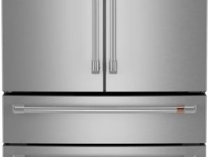 Cafe CJE23DP2WS1 36" Counter Depth 4-Door French Door Refrigerator with Dual-Dispense Autofill Pitcher 23.2 cu. ft. - Stainless Steel