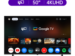 FPD 50-inch Smart TV, 4K UHD Google TV with Google Play Built-in Google Cast , Dolby Audio, Hdr 10, Flat Television with Assistant Voice Control