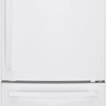 GE GDE21EGKWW 30" Bottom Mount Freezer Refrigerator with Ice Maker and LED Lighting 20.9 cu. ft. - White