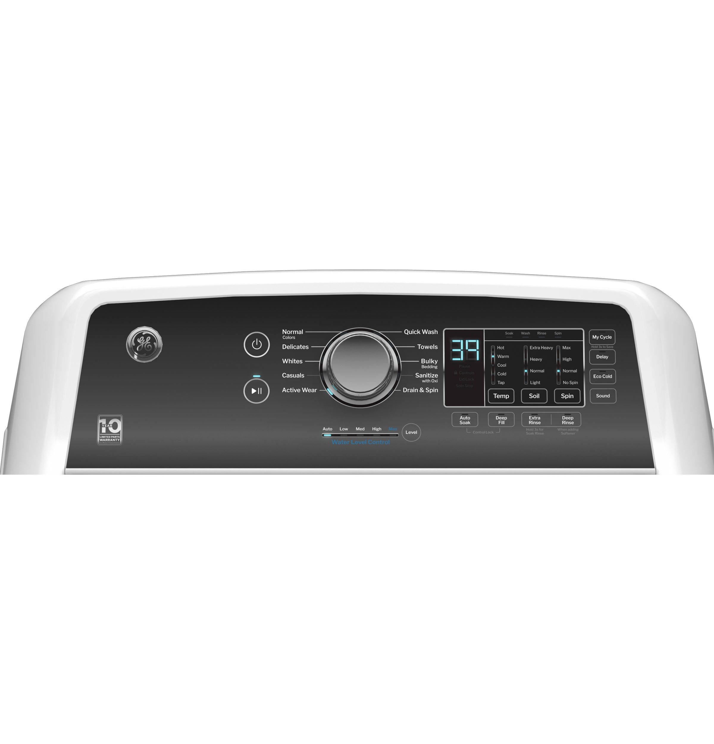 GE GTW585BSVWS 27" 4.5 cu. Ft. Top Load Washer with Water Level Control and Eco Cold - White GE GTW585BSVWS 27" 4.5 cu. Ft. Top Load Washer with Water Level Control and Eco Cold - White - Image 2