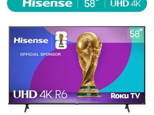 Hisense 58" Class 4K UHD LED LCD Roku Smart TV HDR R6 Series 58R6E3