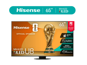 Hisense 65" Class U8 Series Mini-LED QLED 4K UHD Google Smart TV, 5000 Nits, 165Hz Game Mode Ultra, Dolby Vision IQ & Atmos