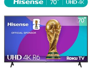 Hisense 70" Class 4K UHD LED LCD Roku Smart TV HDR R6 Series 70R6E4