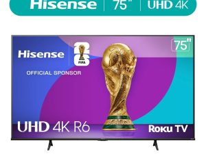 Hisense 75" Class 4K UHD LED LCD Roku Smart TV HDR R6 Series 75R6E4
