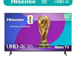 Hisense 85" Class 4K UHD LED LCD Roku Smart TV HDR R6 Series 85R6E4
