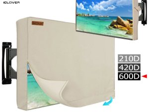 Iclover 55-60" Outdoor TV Cover Fitted Flat Screen Weatherproof LED Television Protector
