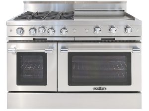 Capital MCOR484GGL 48" Classic Chef Gas Gas Range with 4 Open Burners and 24" Griddle - Liquid Propane - Stainless Steel