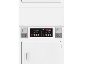 Speed Queen SSGNCAGS116TW01 27" Commercial Gas Stacked Dryer 14 cu Ft. with Coin Drop - White