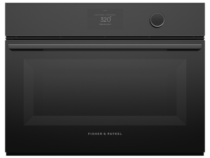 Fisher & Paykel OM24NMTDB1 24" Convection Speed Oven with Touch Screen with Dial - Minimal 9 Series - Black Glass