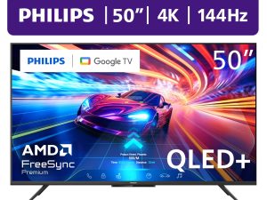 Philips 50" Class 144Hz QLED+ 4K UltraHD (2160p) Google + Gaming Smart TV (50PUG7675/F7)