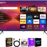 Roku 75R6C7KIT1 75 inch Class Plus Series 4K QLED Mini LED Smart TV Dolby Vision HDR10 Plus 120Hz WiFi Voice Remote HD