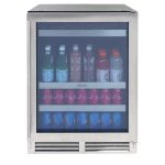 Sapphire SBC243SS 24" Beverage Center with 173 Can Capacity and Adjustable Racks - Stainless Steel