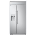 SKS SKSSB4202S 42" Professional Built-In Side-by-Side Refrigerator with Exterior Ice and Water Dispenser - Custom Panel