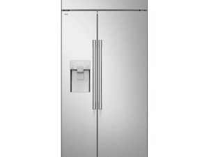 SKS SKSSB4202S 42" Professional Built-In Side-by-Side Refrigerator with Exterior Ice and Water Dispenser - Custom Panel
