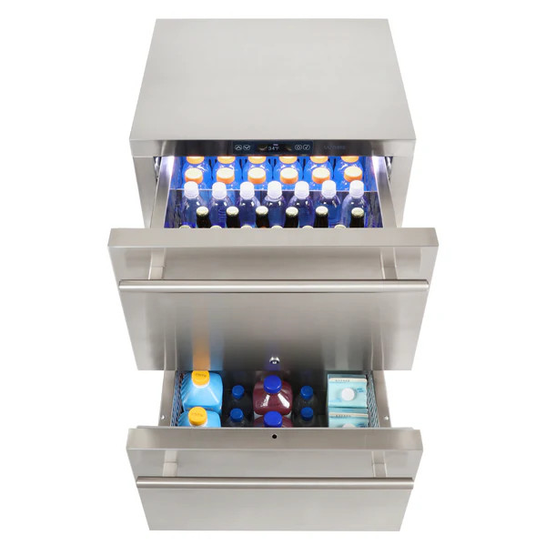 Sapphire SRD24OD 24" Outdoor Refrigerator Drawers with Lock - Stainless Steel Sapphire SRD24OD 24" Outdoor Refrigerator Drawers with Lock - Stainless Steel - Image 2