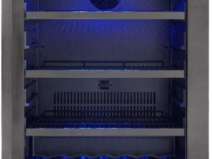 Danby SSBC056D3BS Silhouette 24" Single Zone Beverage Center with Blue LED Lighting - Black Stainless Steel
